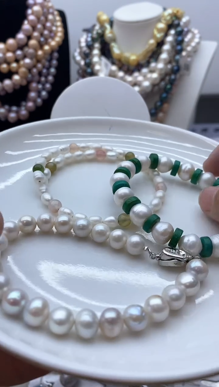 【闪购商品】淡水珍珠颈饰钛钢112