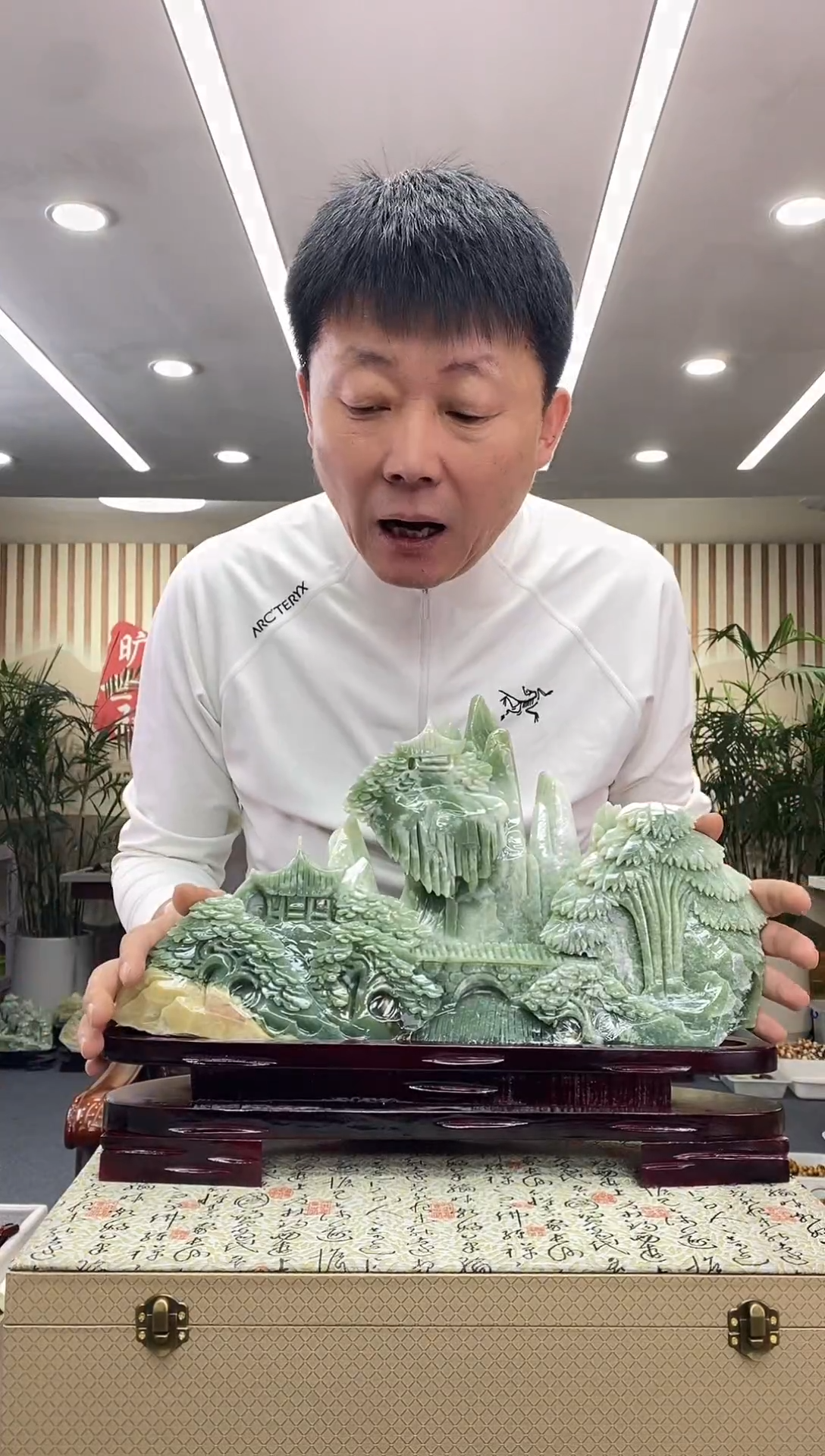 未镶嵌蛇纹石玉（覆膜）珠宝奇石摆件