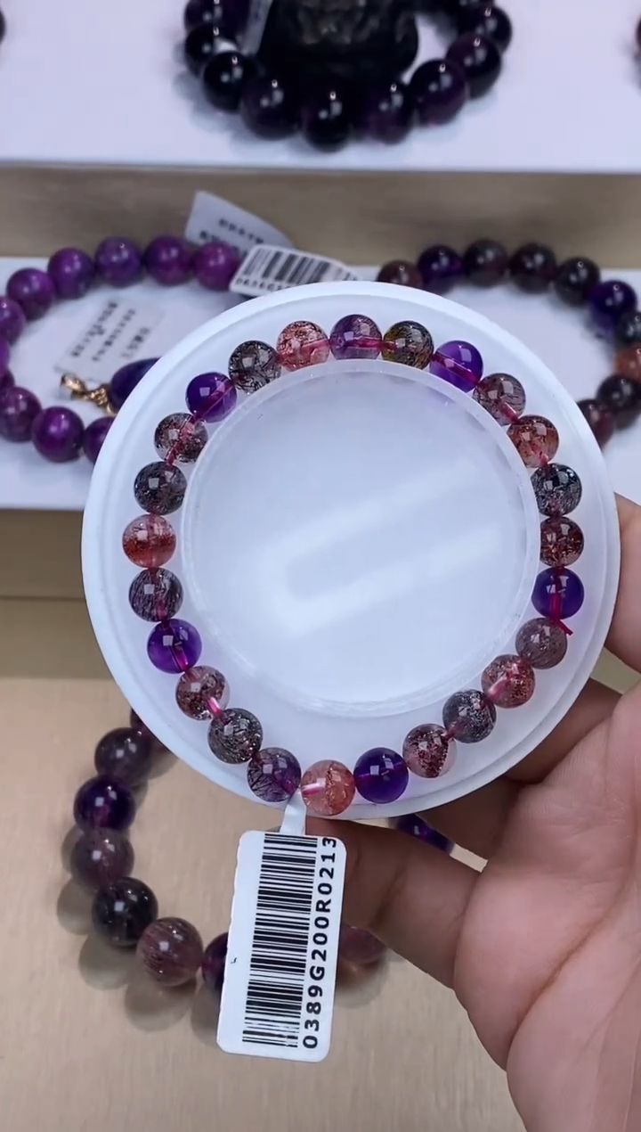 【闪购商品】水晶手链未镶嵌黑加仑超七7m+