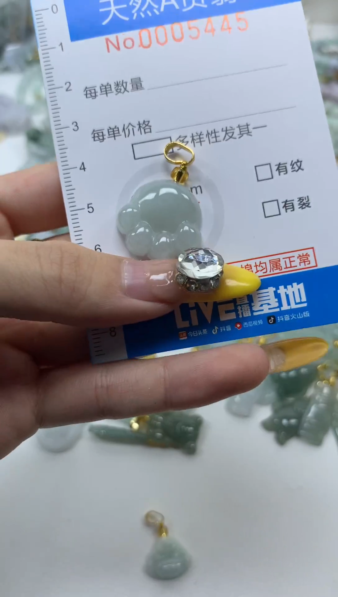 颈饰未镶嵌翡翠净货挂件-5445