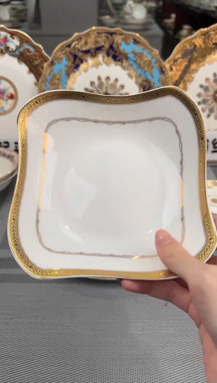 【闪购商品】瓷片6英寸方形碗福利款 2个