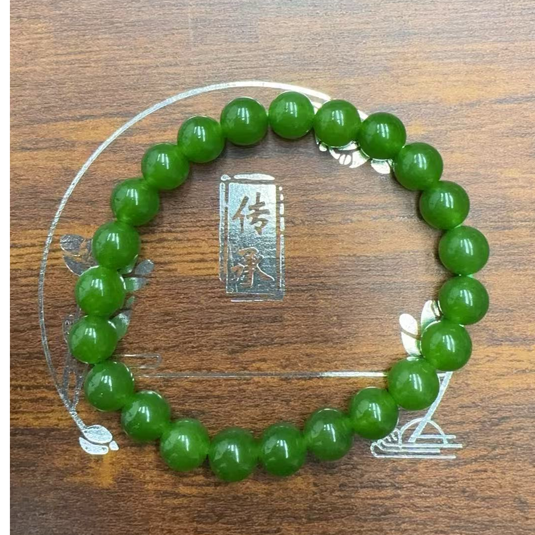 1065俄罗斯乌兰海果绿手链8+mm—天然发货多样性