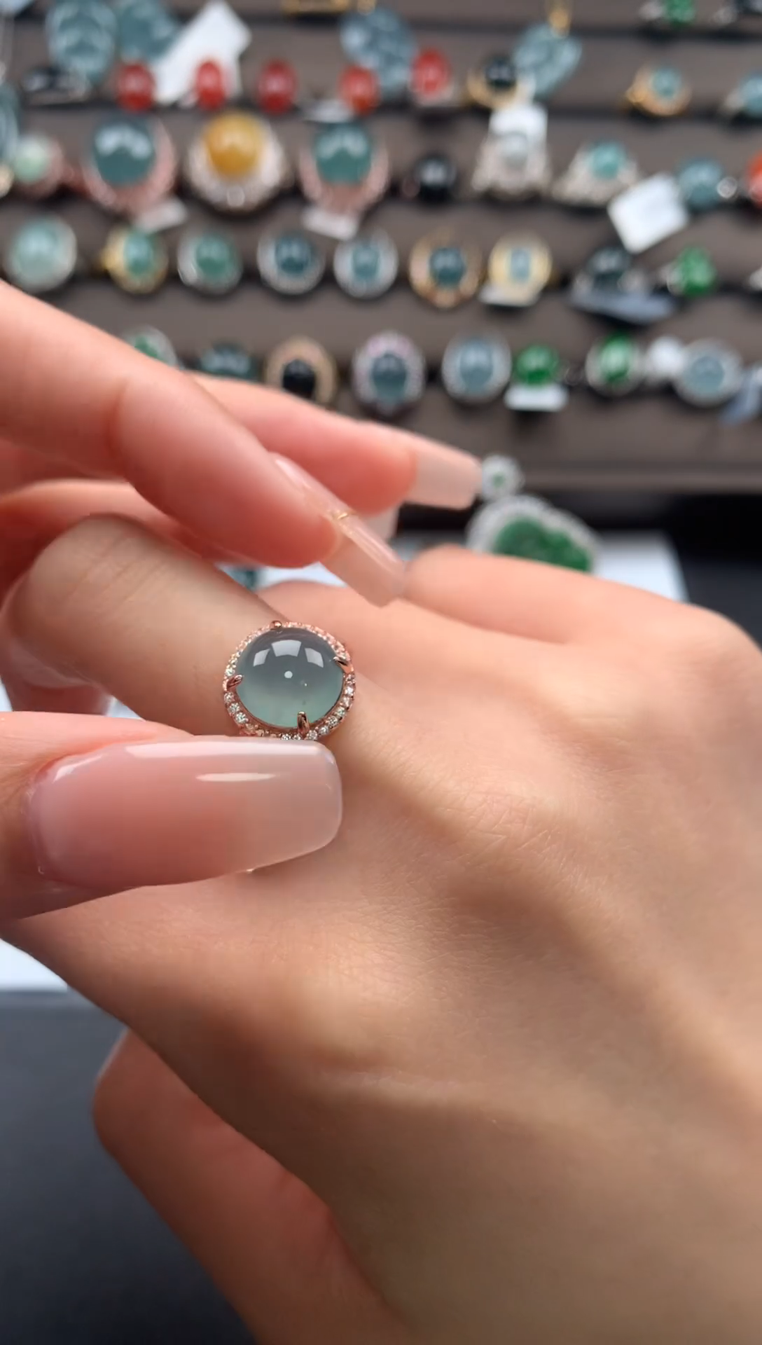 【闪购商品】翡翠戒指银S925镶嵌32132131