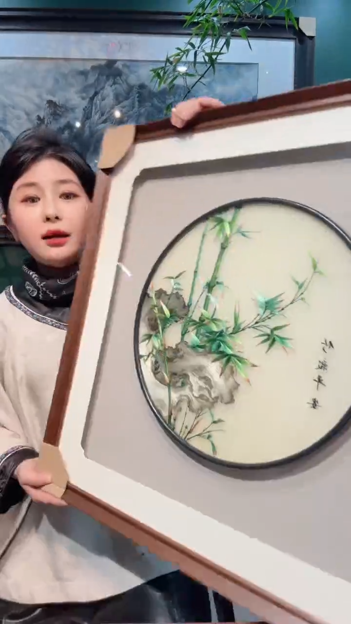 横款非遗苏绣手工刺绣装饰画