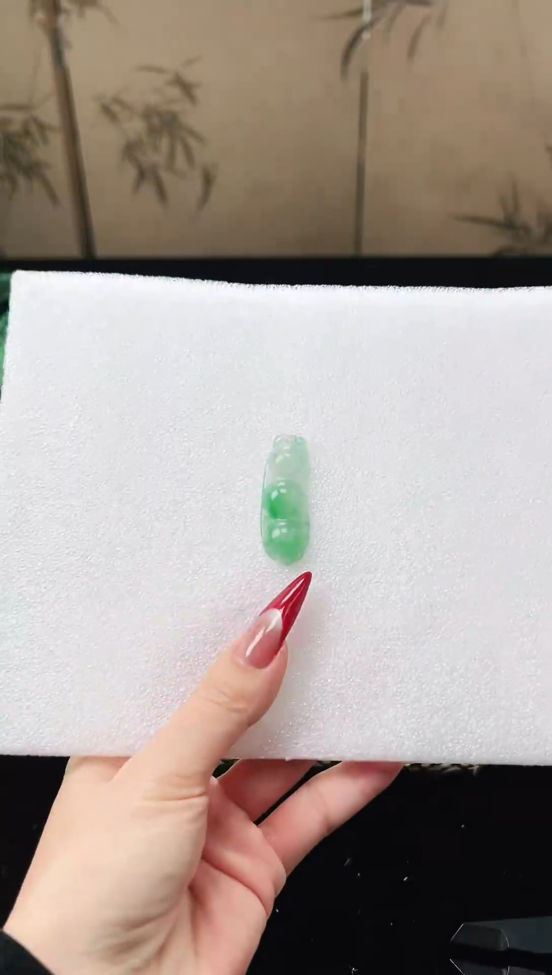 【闪购商品】石英质玉吊坠(不含链)未镶嵌天然非洲翠豆子吊坠