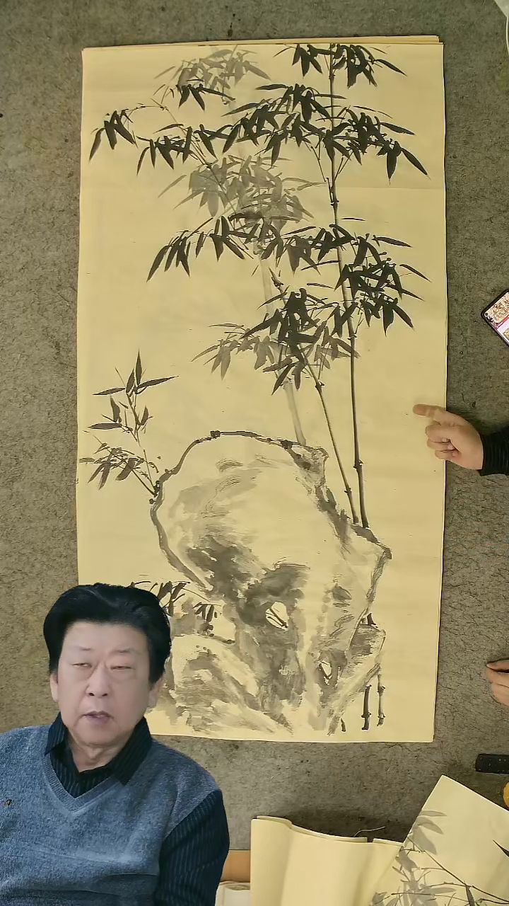 国画四尺整张  墨竹  69*138cm