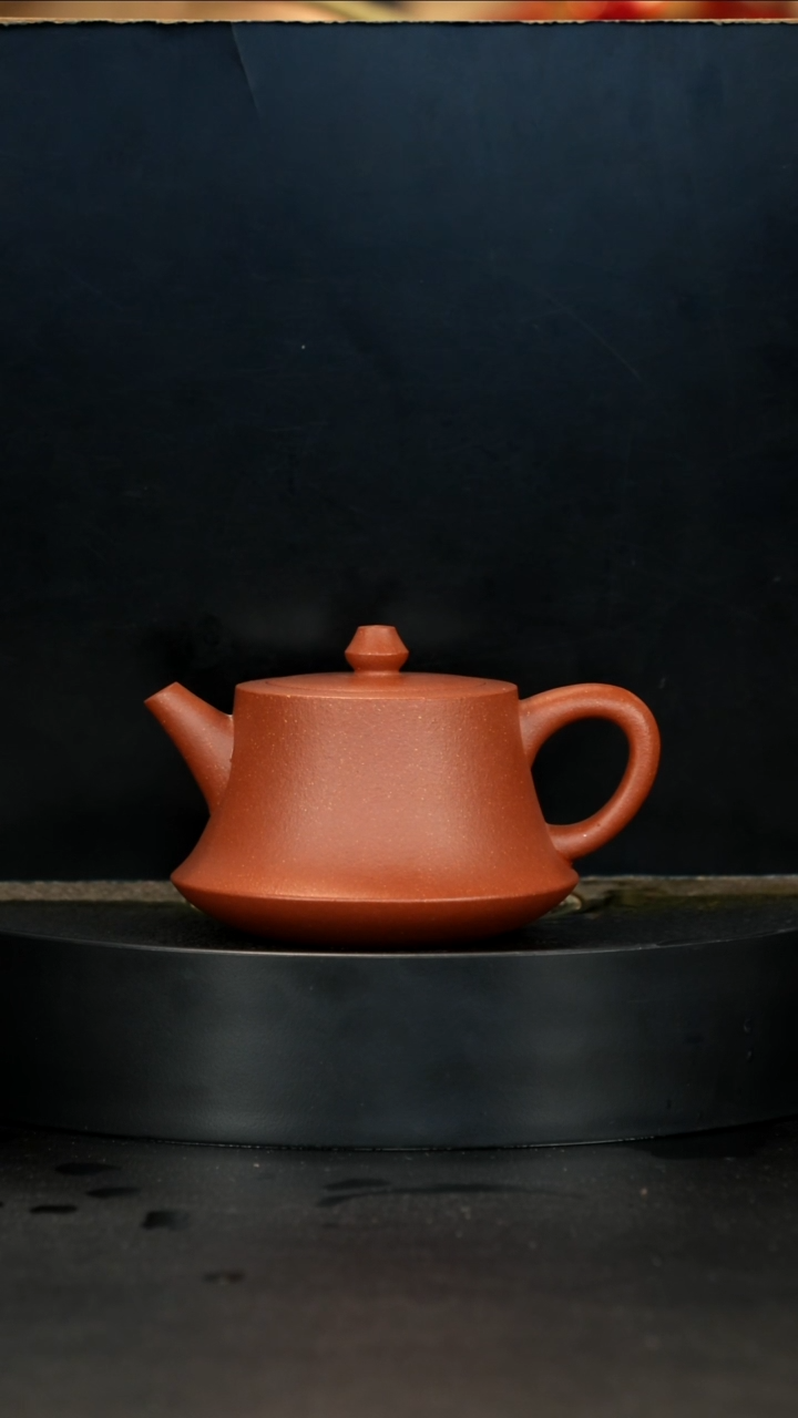紫砂茶壶30目精挑满砂红降坡柱础
