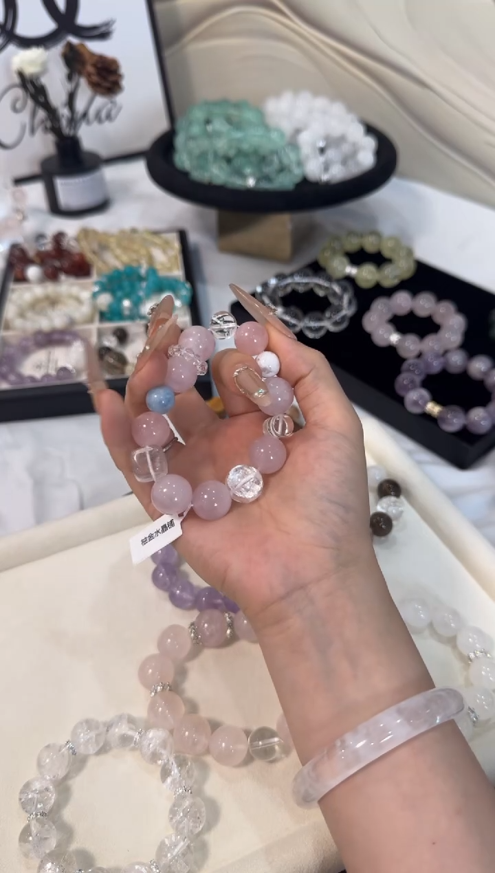 水晶手串未镶嵌桃之幺幺