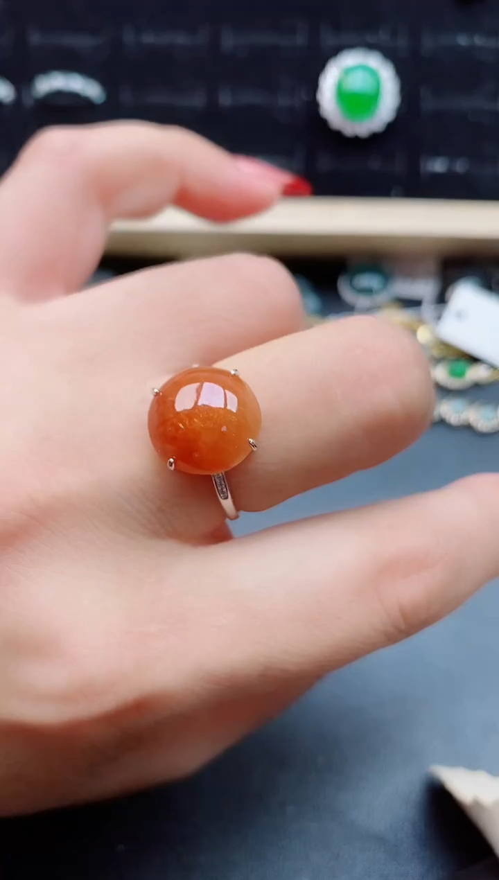 【闪购商品】翡翠戒指银S925镶嵌12112