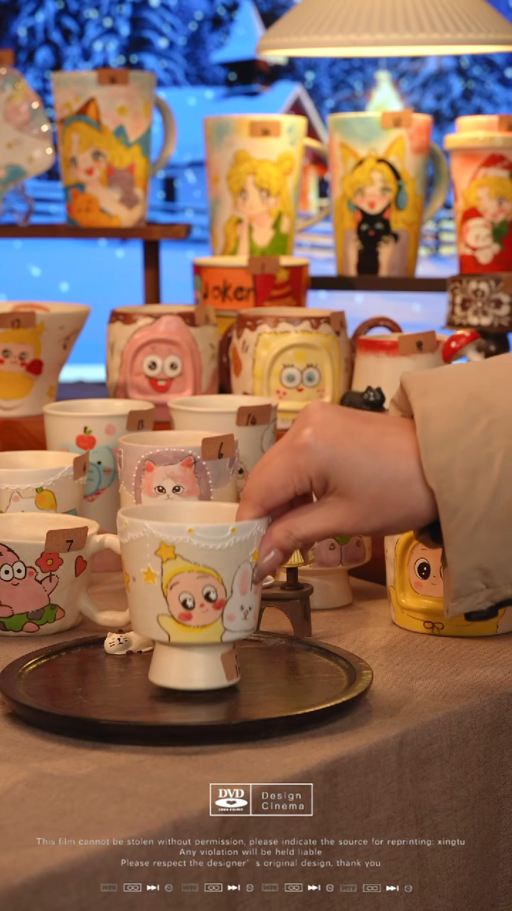 陶瓷蕾丝星星人景德镇设计师手工手绘手作