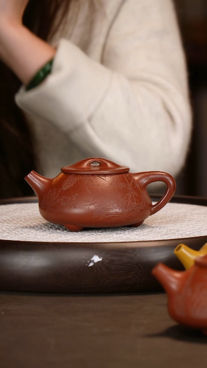 茶壶紫砂【徐秀文】紫泥石瓢    320CC