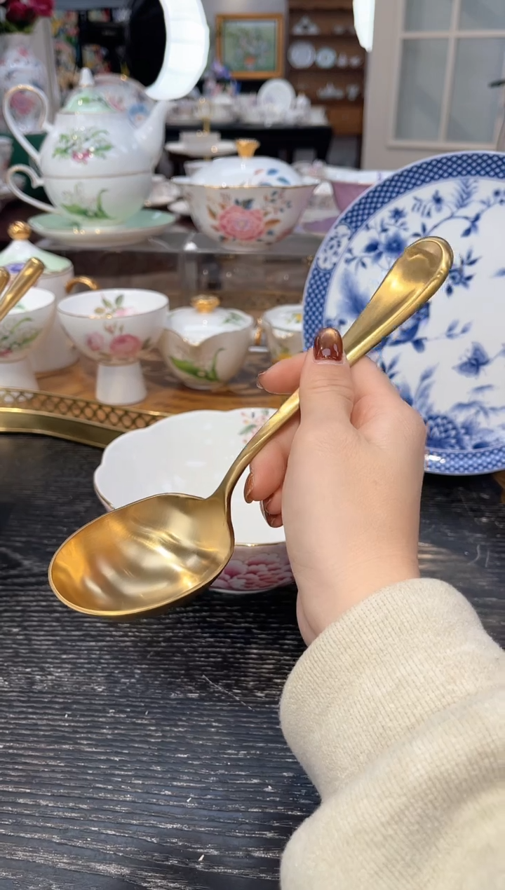 不锈钢嗦粉勺   金        