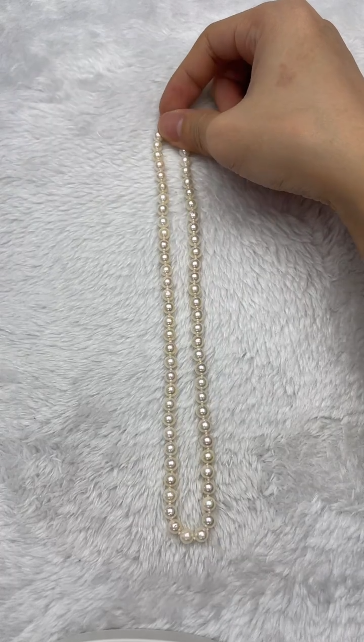 项链银S925镶嵌海水珍珠AK羽皇金6-6.5mm