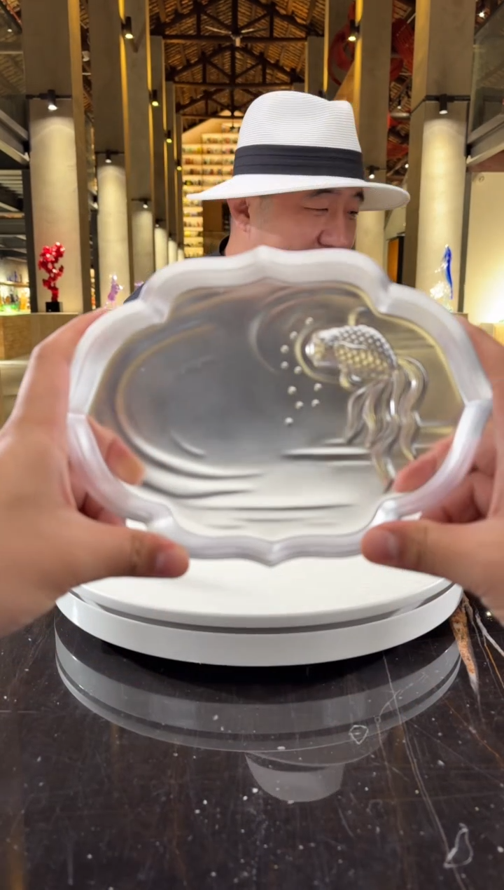 摆件0601182-2透明静福流光壶承