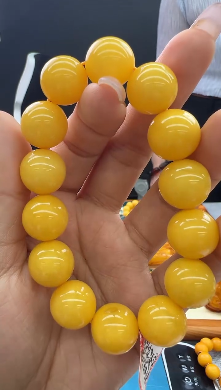 【闪购商品】琥珀手链未镶嵌122秒拍号