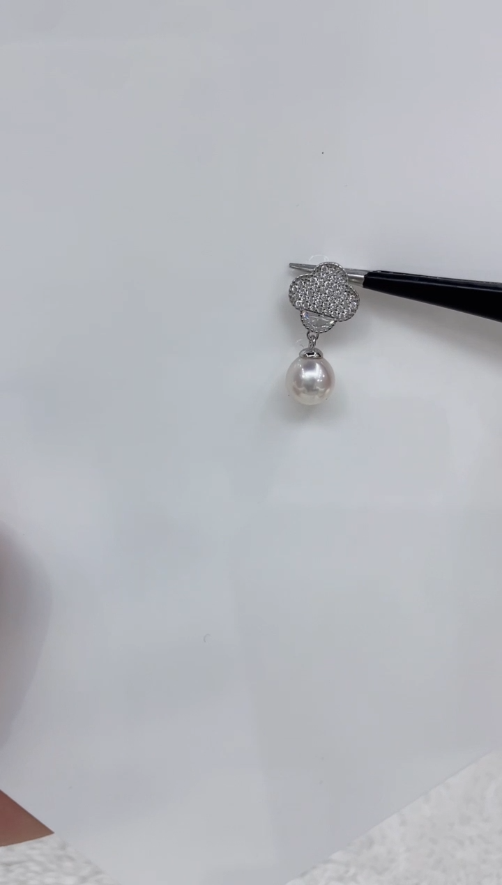 【闪购商品】海水珍珠吊坠(不含链)银S925镶嵌海水珍珠吊坠