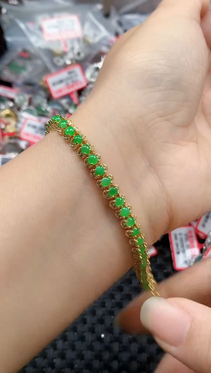 银S925镶嵌戒指翡翠天然A货缅甸翡翠