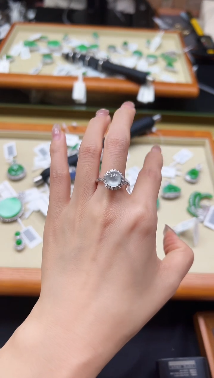 【闪购商品】翡翠戒指18K金镶嵌DFZ0215-9