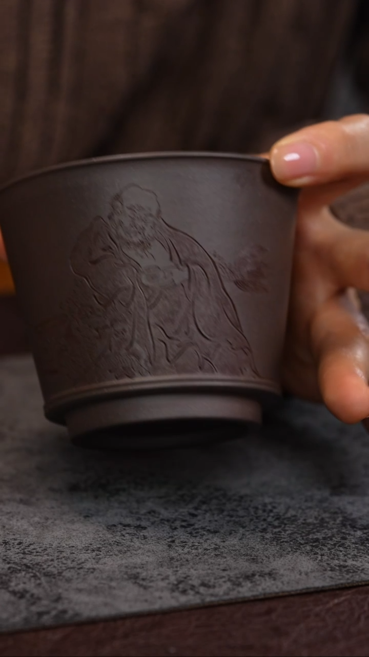 【闪购商品】紫砂茶杯1紫砂刻绘主人杯