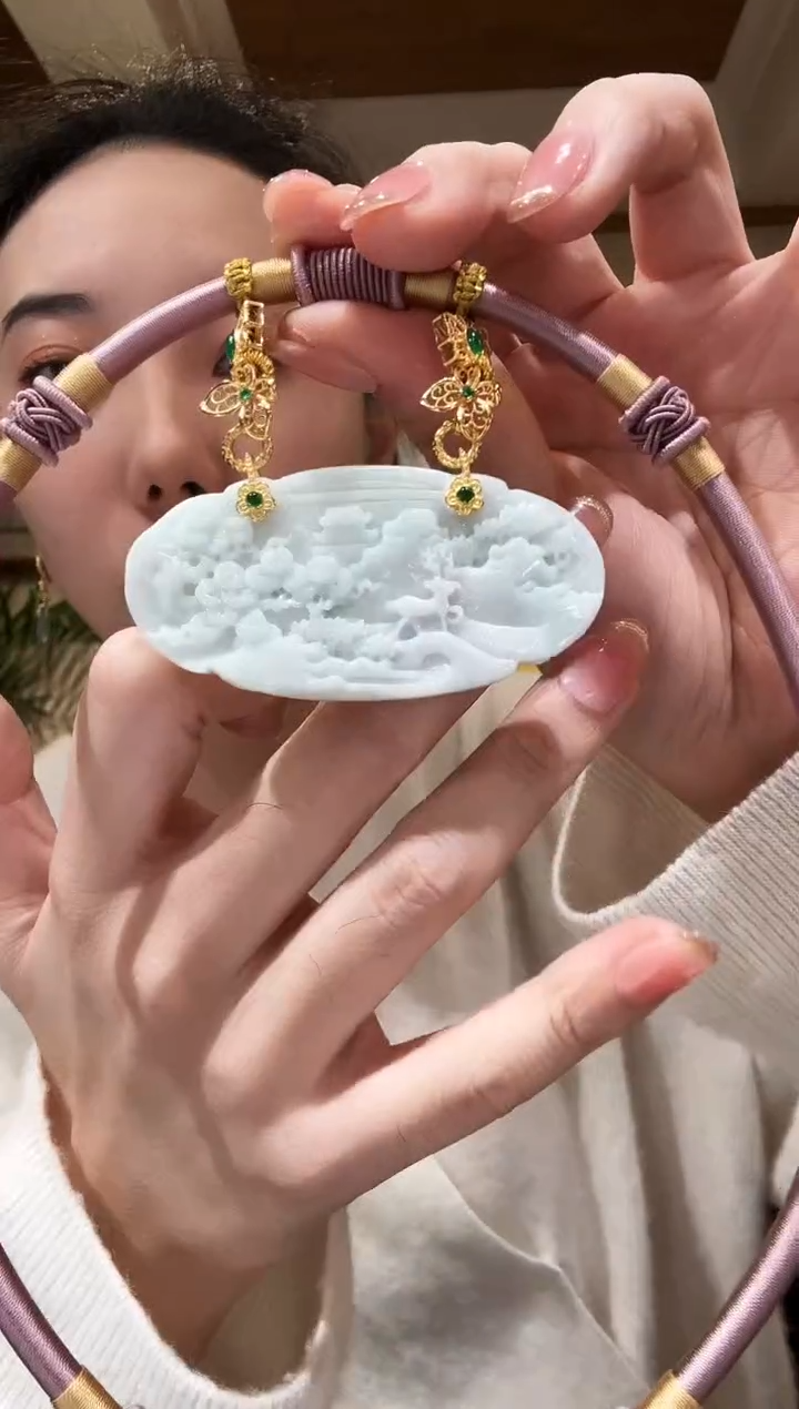 【闪购商品】翡翠颈饰未镶嵌国风