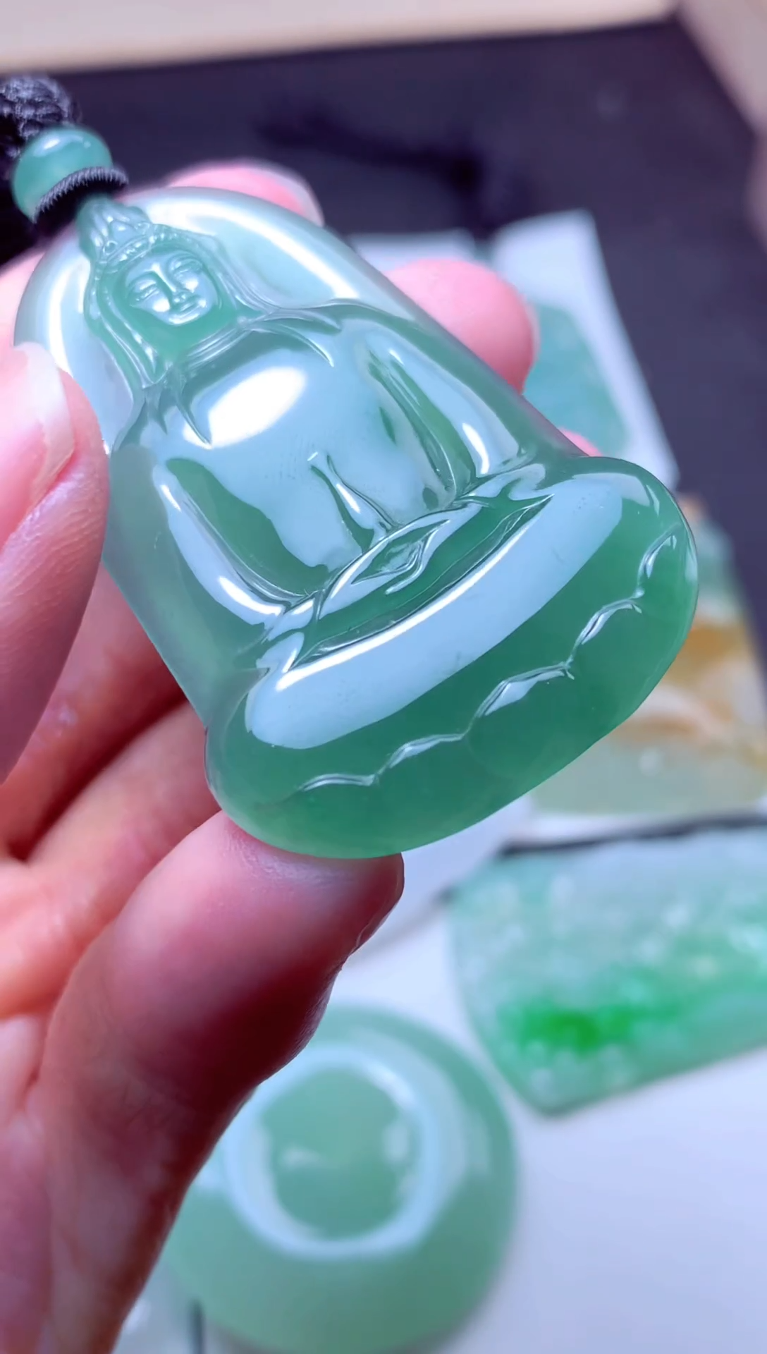 颈饰未镶嵌翡翠天然A货翡翠