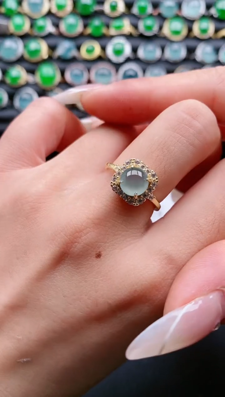 【闪购商品】翡翠戒指银S925镶嵌11111111