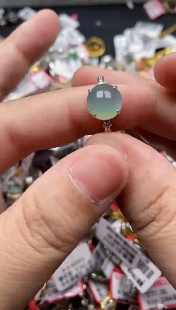 【闪购商品】翡翠戒指银S925镶嵌33333---4