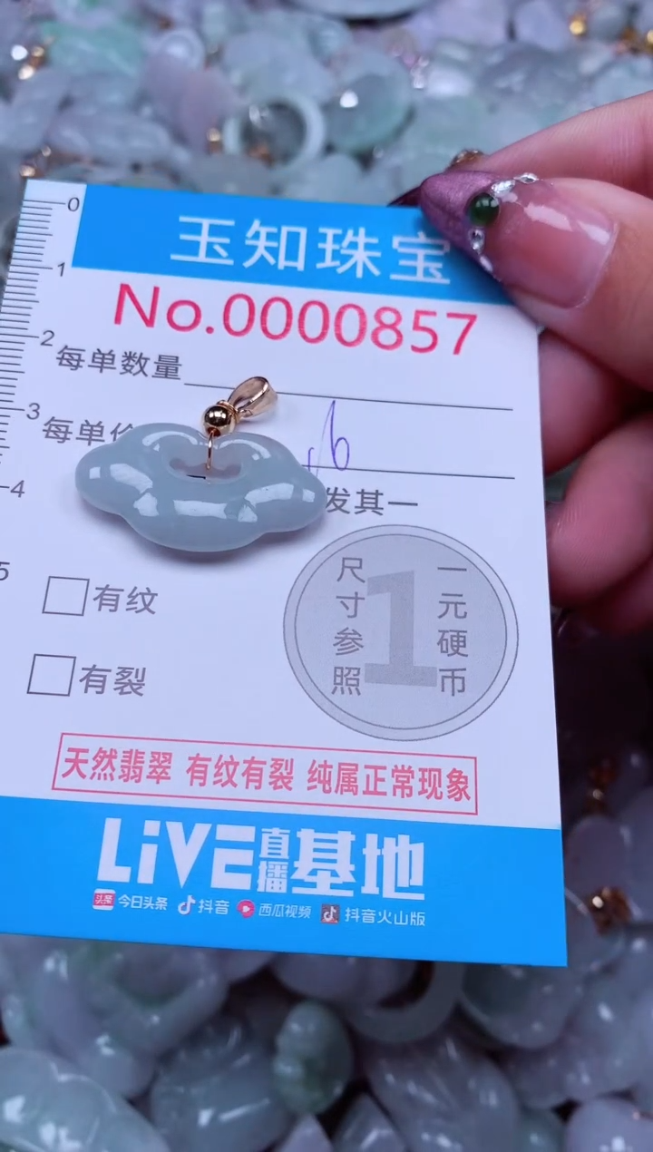 吊坠(不含链)未镶嵌翡翠857