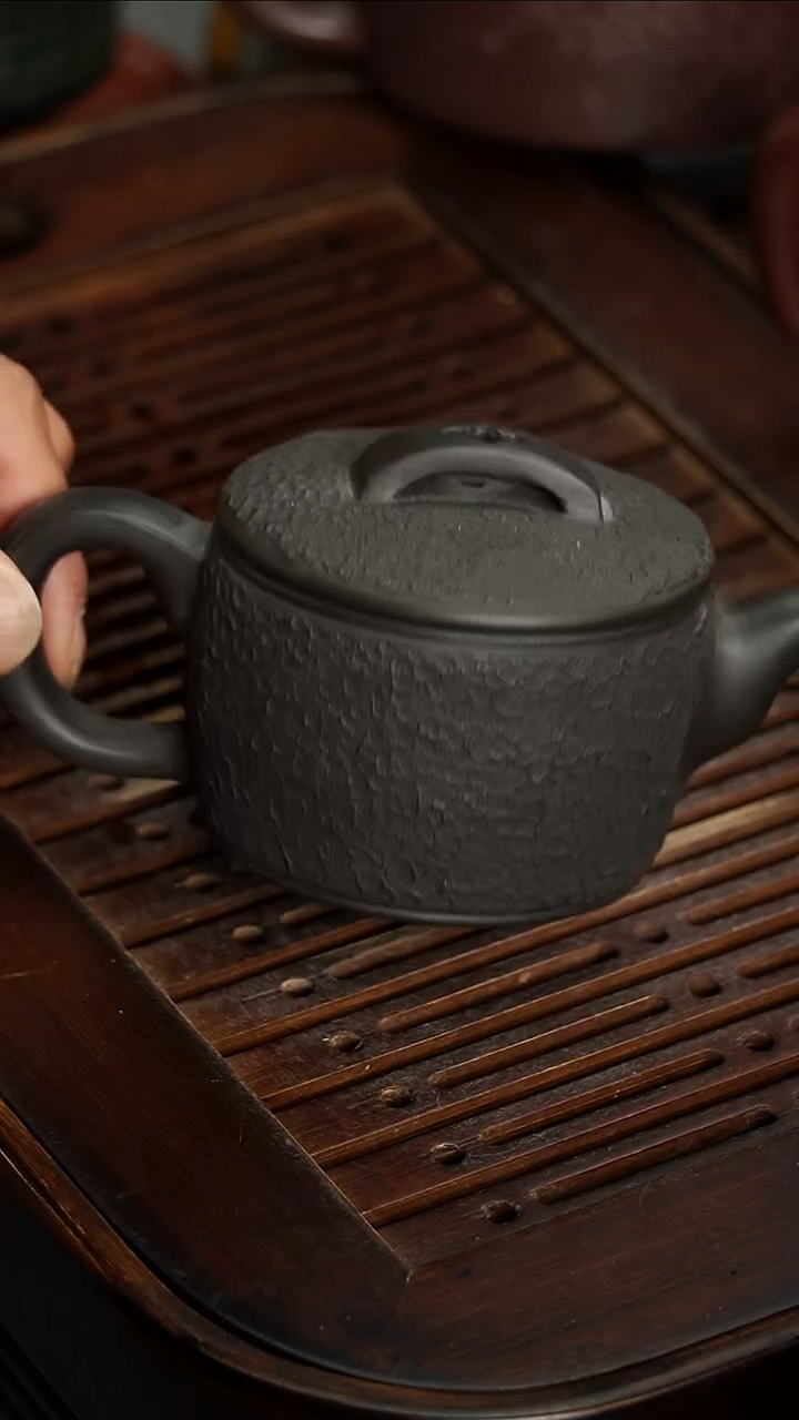 茶壶紫砂宜兴紫砂石黄汉瓦160毫升