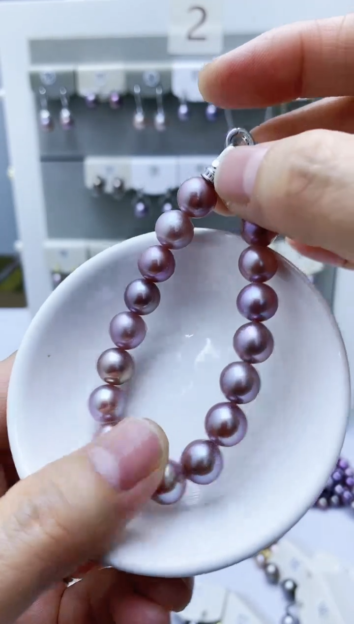 【闪购商品】淡水珍珠手串银S925镶嵌手串