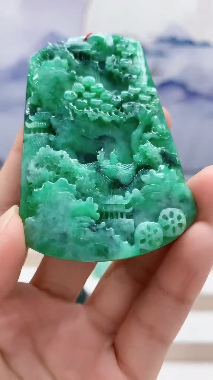 未镶嵌定制翡翠4852lr-毛货挂件57