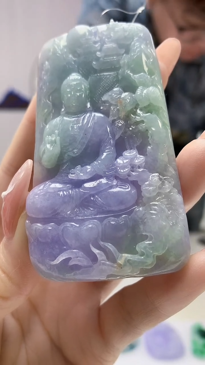 【闪购商品】定制翡翠未镶嵌4688DD-毛货挂件5