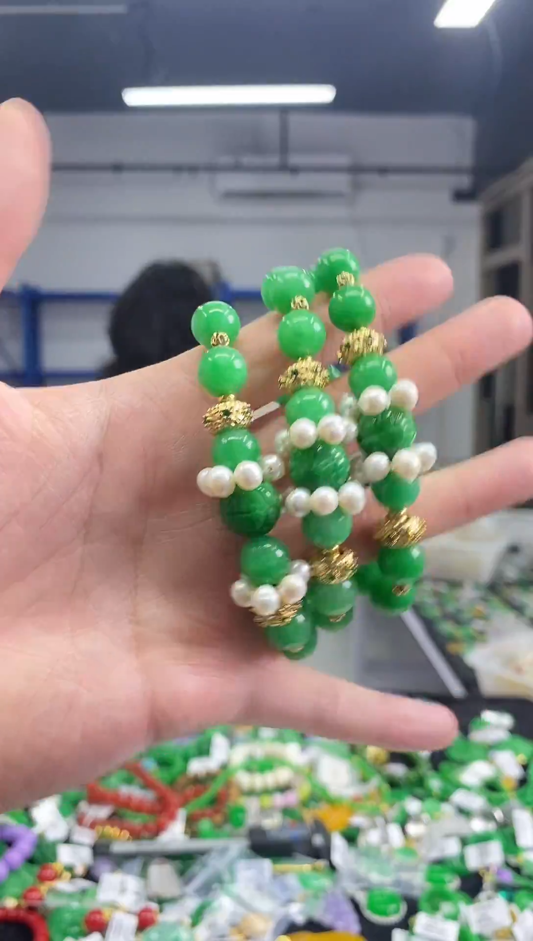 未镶嵌手链翡翠多样性发其一颜色微差