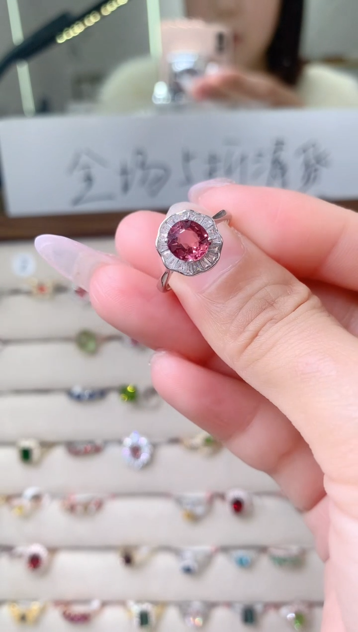 【闪购商品】碧玺戒指银S925镶嵌104-77