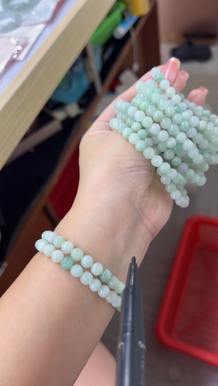 未镶嵌手串翡翠多样性发一件