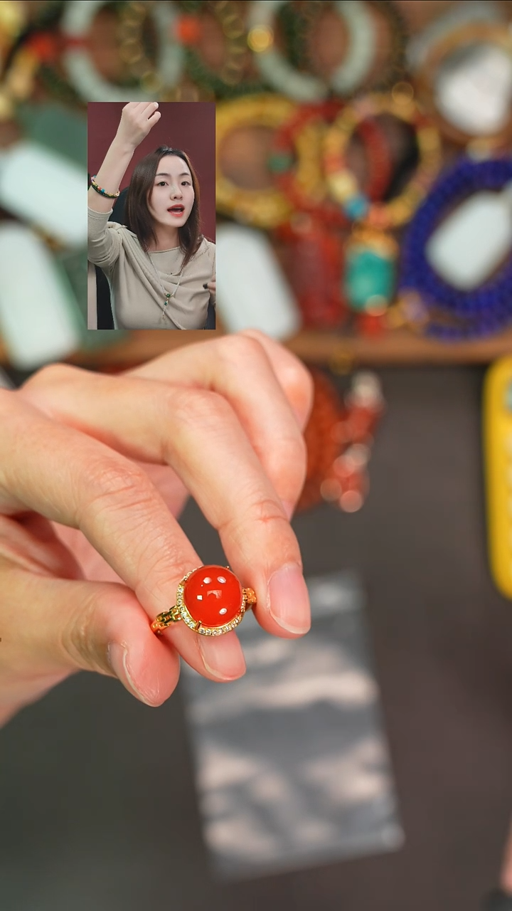 未镶嵌南红玛瑙戒指爱****哥遇见文玩品质回血