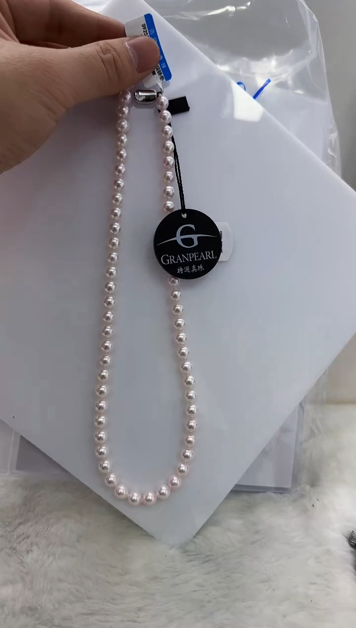 【闪购商品】海水珍珠DA银S925镶嵌ss146 ak项链带大证6