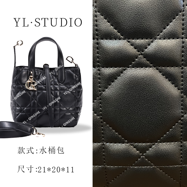 【依琳定制】女士潮流时尚经典气质手拎单肩包QYX-9898-黑色