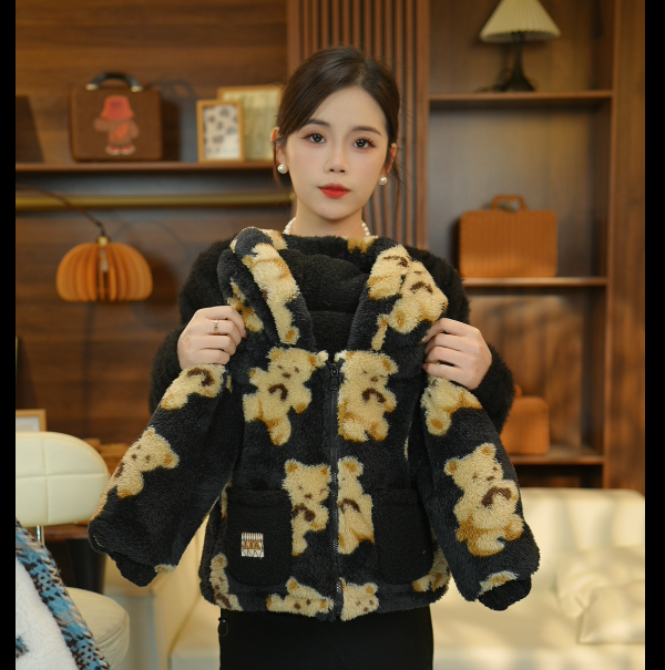 儿童冬季套装男女宝宝中小童加绒加厚家居服保暖外套裤子两件套潮