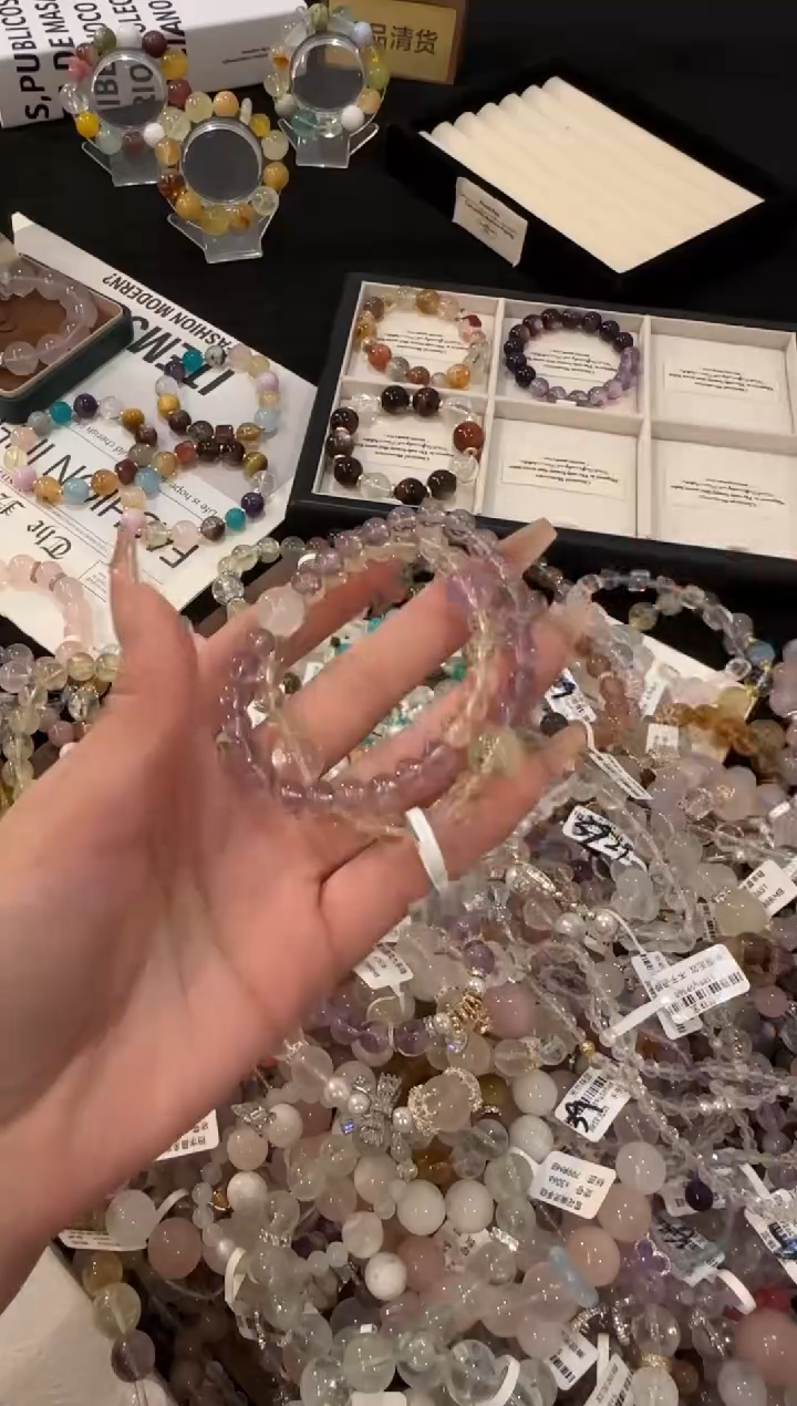 合金手链水晶紫水晶双圈x2357