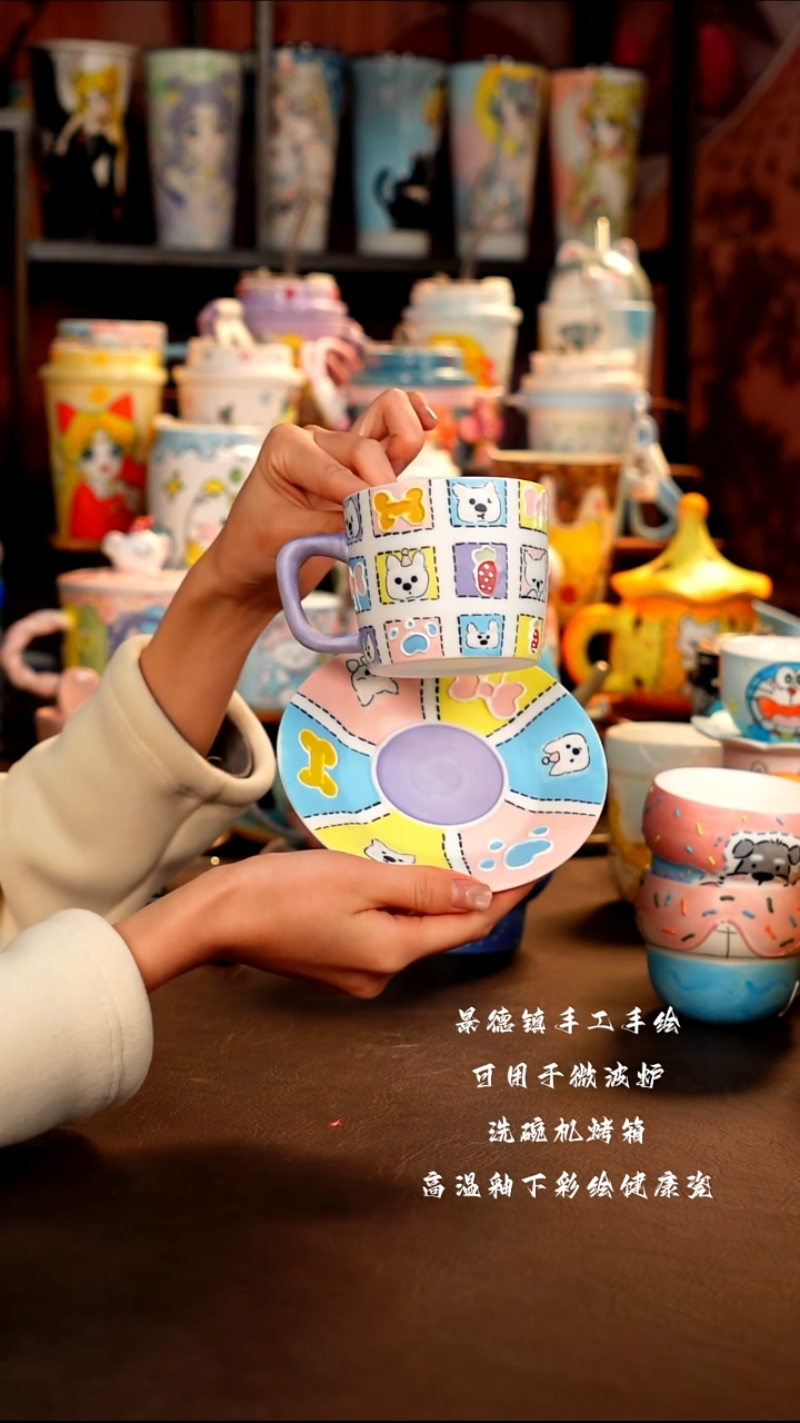 景德镇手工手绘杯杯