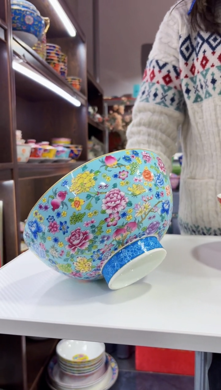 珐琅 8英寸汤碗1个专场福利