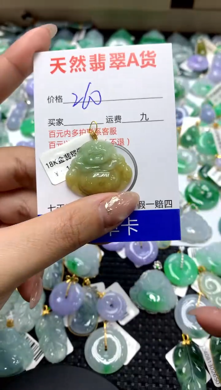 【闪购商品】翡翠颈饰18K金镶嵌111111111