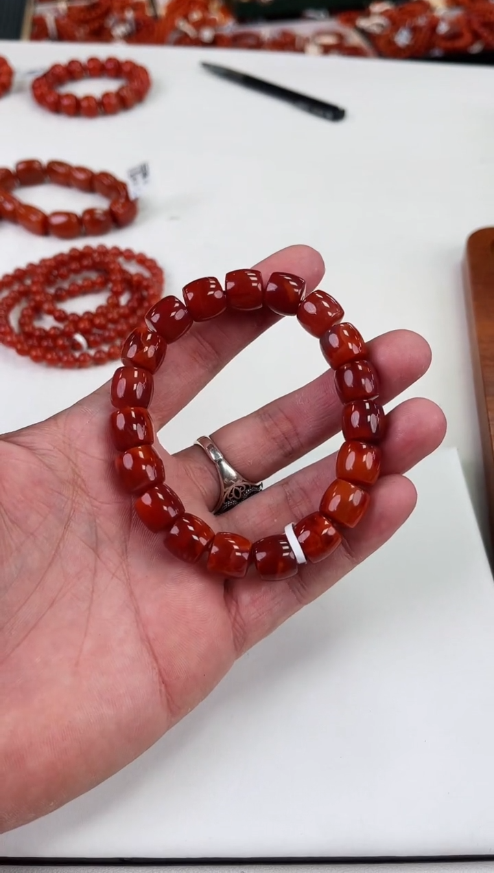 【闪购商品】南红玛瑙瓦西直切手串11+未镶嵌一个/条