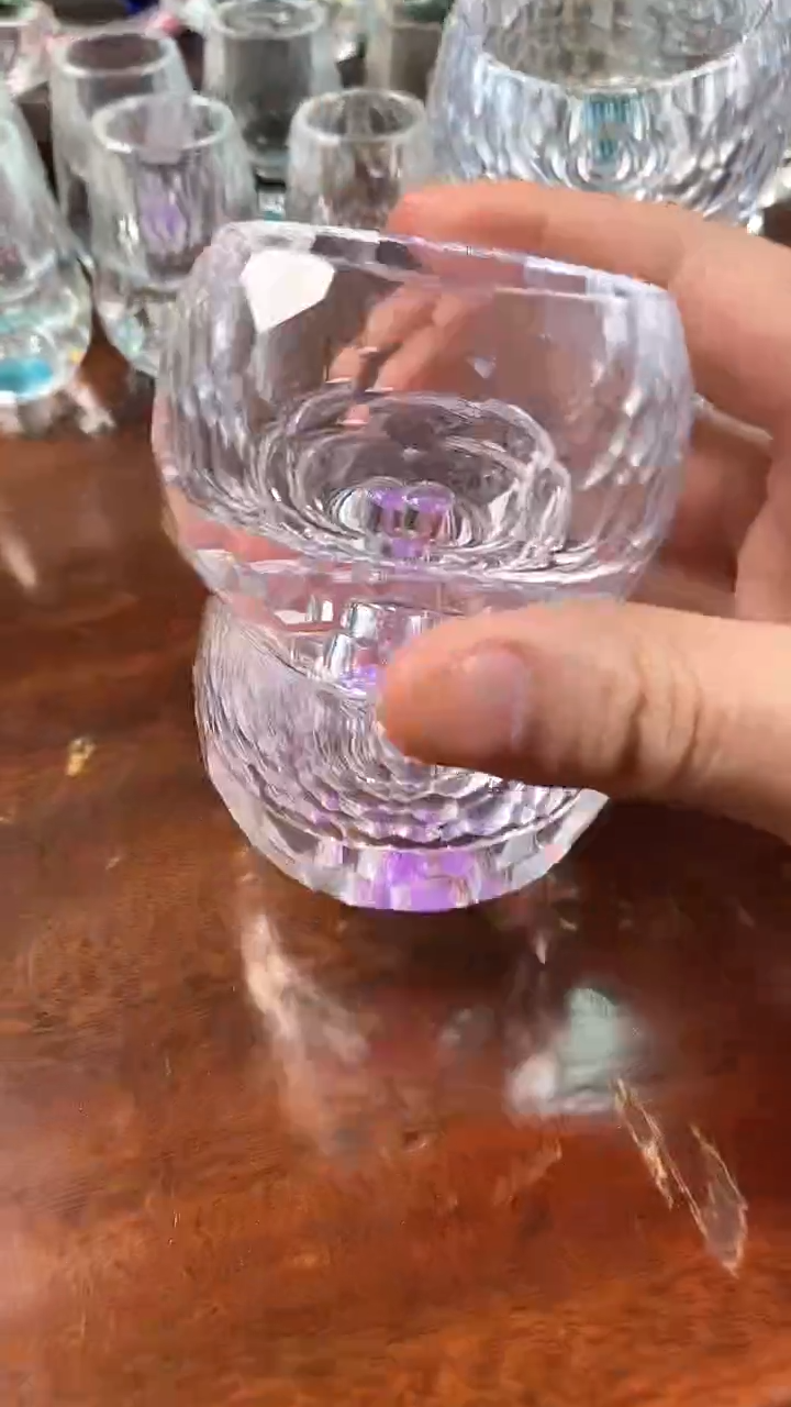 【闪购商品】玺宴新款水晶罗汉杯紫罗兰2个装