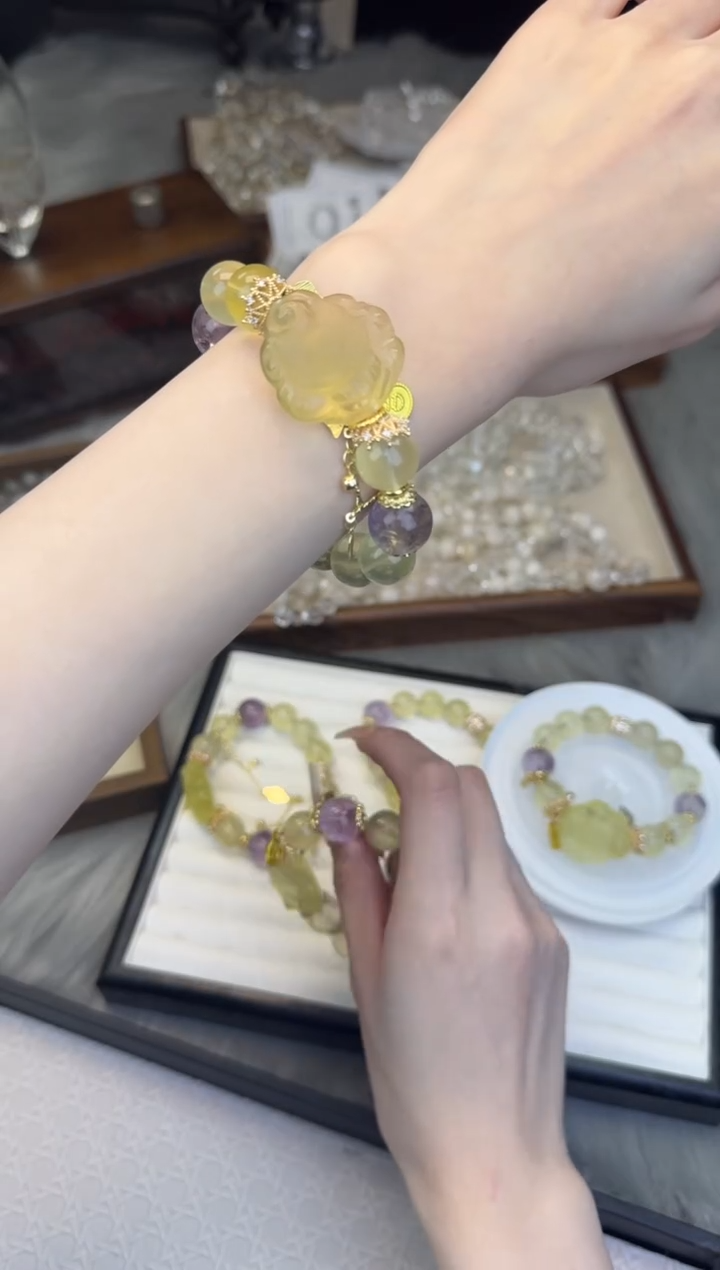 水晶手链未镶嵌天然水晶 多样性发货