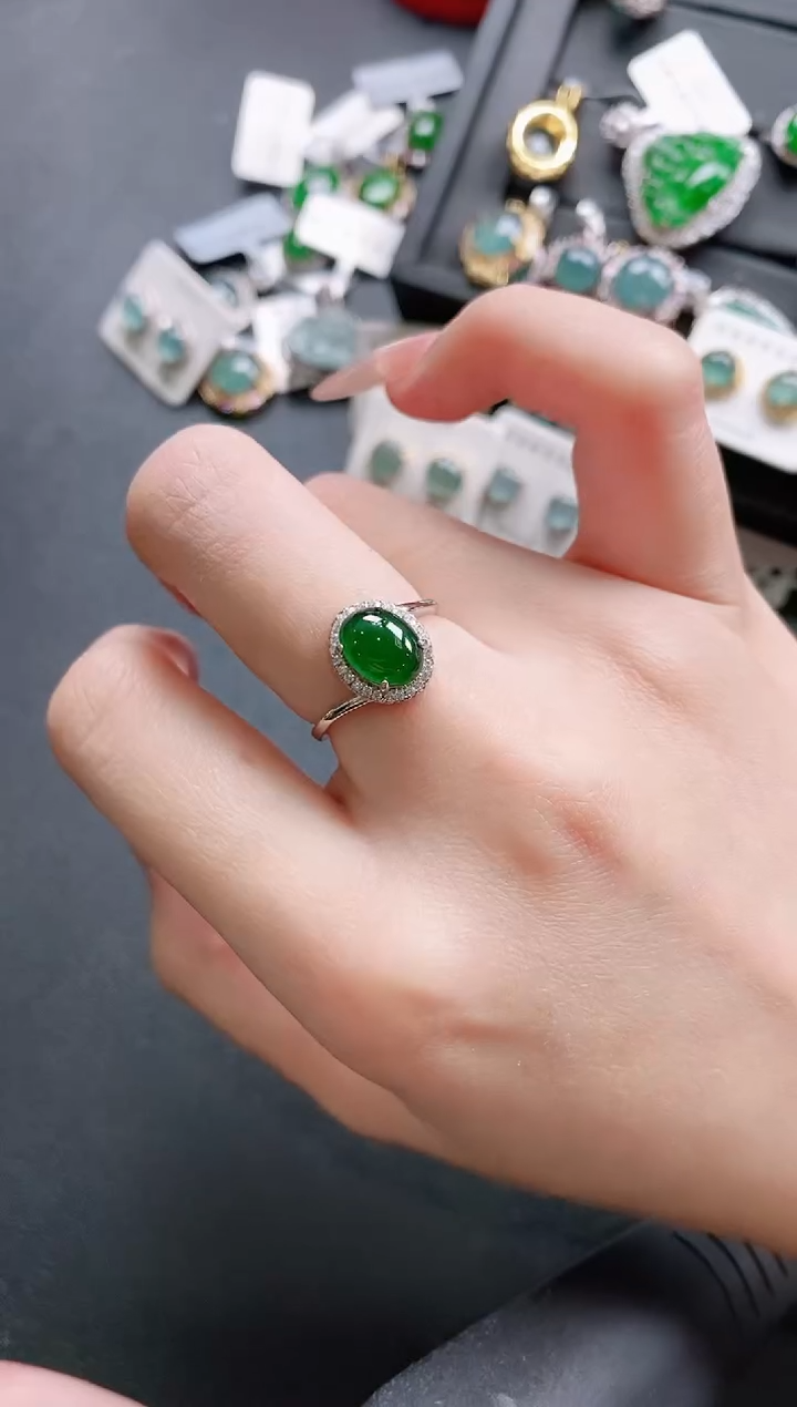 【闪购商品】翡翠戒指银S925镶嵌11111111