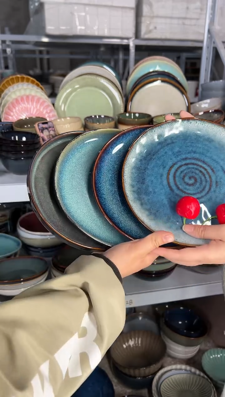 陶瓷外贸尾货瑕疵满20包邮X4小盘