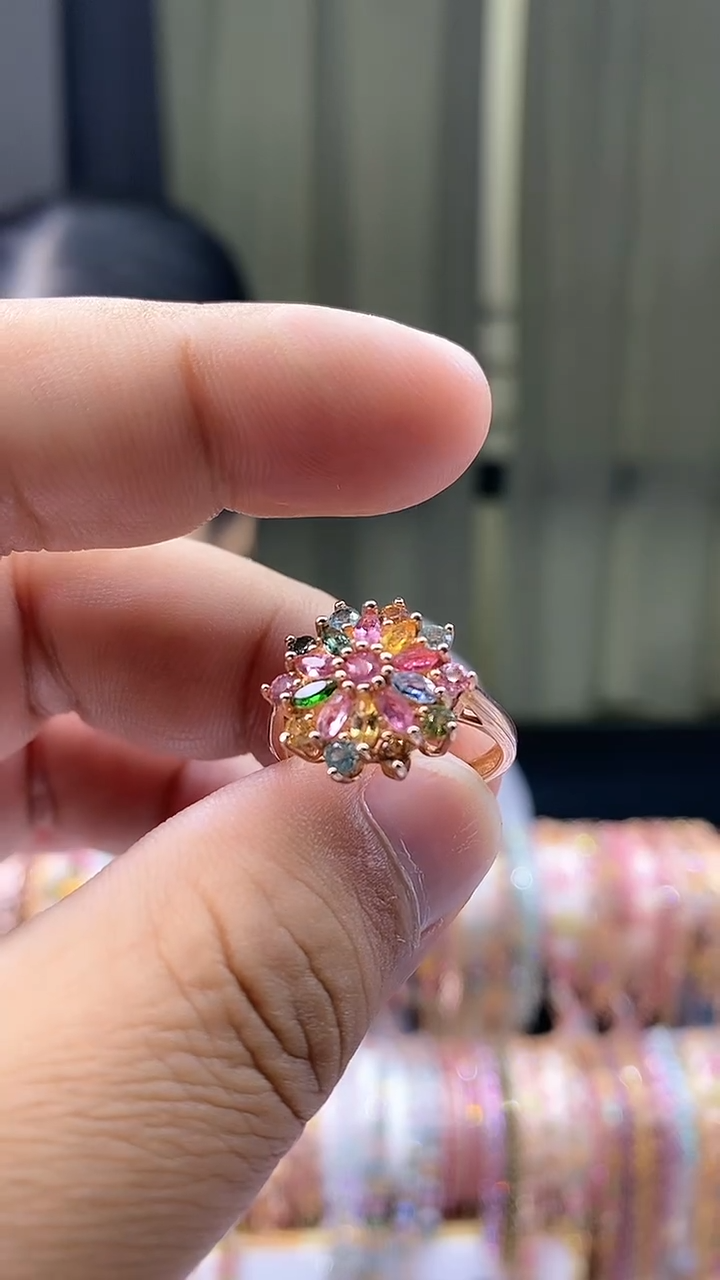 【闪购商品】碧玺戒指银S925镶嵌3354354354354354