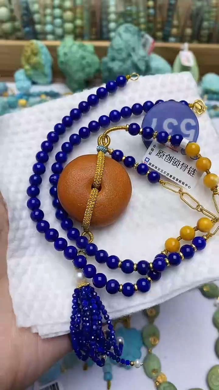 【闪购商品】青金石项链银S925镶嵌537